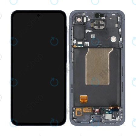 Samsung Galaxy A55 A556B - LCD Display + Touchscreen Front Glas + Rahmen (Awesome Navy) - GH82-34305A Genuine Service Pack