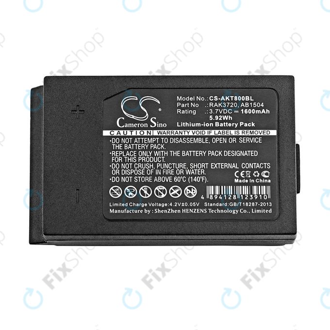 Akku batterie für Akerstroms Mercury 8B, Jupiter, Era 150J, 1600mAh, Li-Ion, 3.7V, RAK3720, HQ