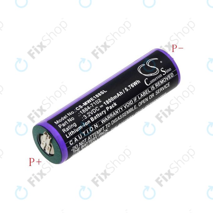 Akku batterie für Moser Ermila 1884, 1885, Wahl 1884 LI+PRO, Wahl Ermila 1884, 1885, 1800mAh, LiFePO4, 3.2V, -, HQ