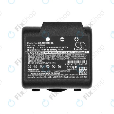 Batterie für Imet BE5500, 2000mAh, Ni-MH, 3.6V, AS060, HQ