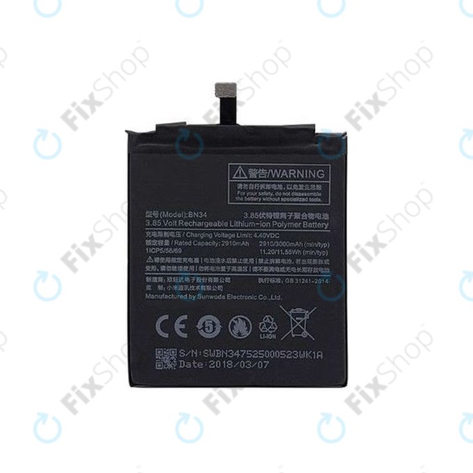 Xiaomi Redmi 5A - Akku Batterie BN34 3000mAh