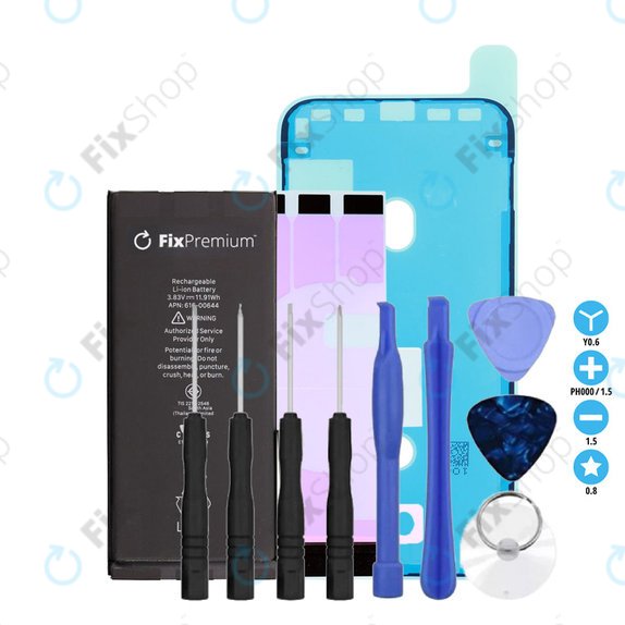 Akku Batterie für iPhone 11, 3110mAh, Klebemittel (Adhesive), Werkzeuge, FixPremium