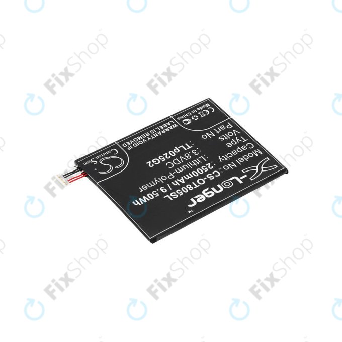 Batterie für Alcatel One Touch Pixi 8", 2500mAh, Li-Pol, 3.8V, TLp025G2, HQ