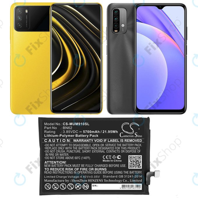 Xiaomi Redmi 9T - Akku Batterie BN62 5700mAh HQ