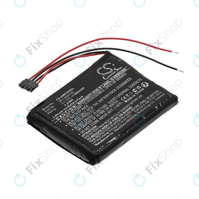 Akku batterie für Garmin Edge 500, 600mAh, Li-Ion, 3.7V, 361-0043-00, HQ