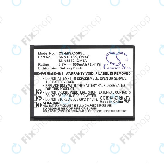 Akku batterie für Motorola Gleam +, 650mAh, Li-Ion, 3.7V, OM4A, OM4C, HQ