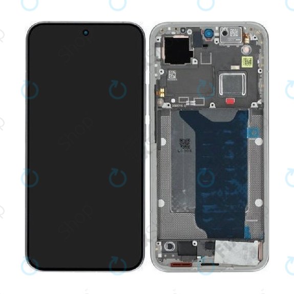 Display für Xiaomi 15T Pro 5G, Gray, Touchscreen-Glas mit Rahmen, 5600050O12U00, Genuine Service Pack