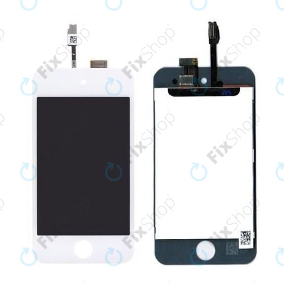 LCD-Display für iPod Touch (4th Gen), White, Touchscreen-Glas mit Rahmen