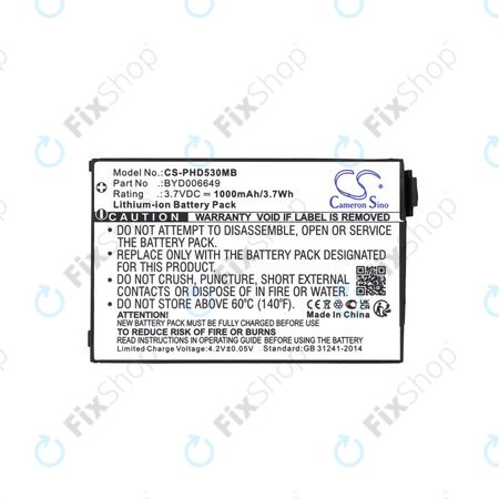Akku batterie für Philips Avent Eco SCD535 DECT, 1000mAh, Li-Ion, 3.7V, BYD001743, HQ