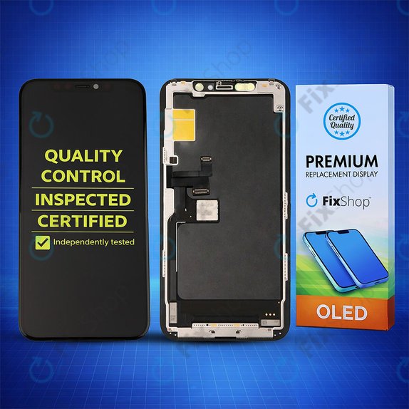Display Soft OLED für iPhone 11 Pro, Touchscreen-Glas mit Rahmen, FixPremium