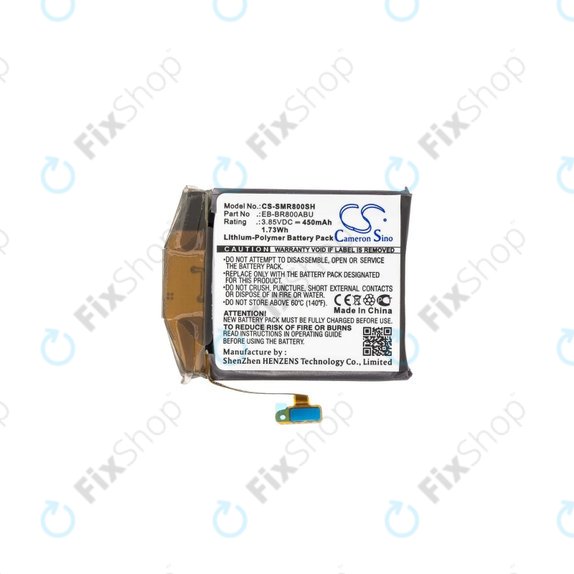 Akku Batterie für Samsung Galaxy Watch 46mm R800, 450mAh, Li-Pol, 3.85 V, EB-BR800ABU, HQ
