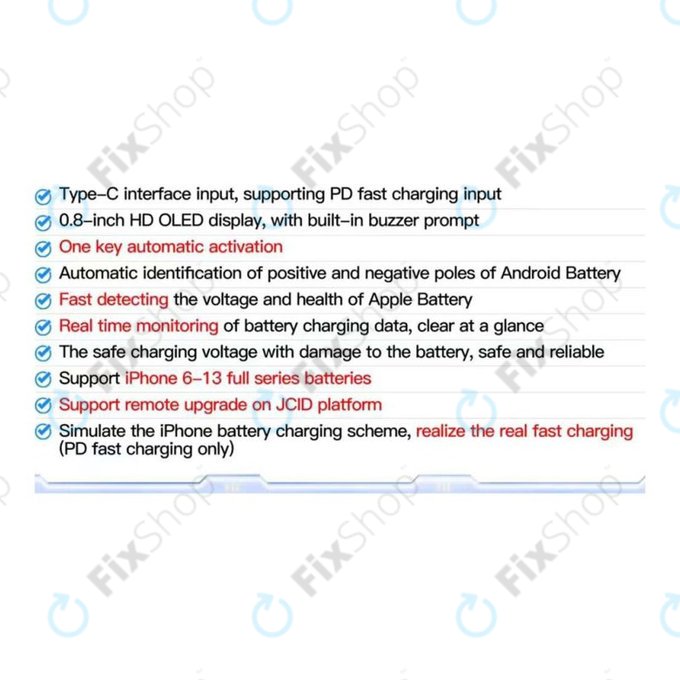 JC BT01 - Akku-Schnellladeplatine (iPhone 6 - 13 Pro Max)