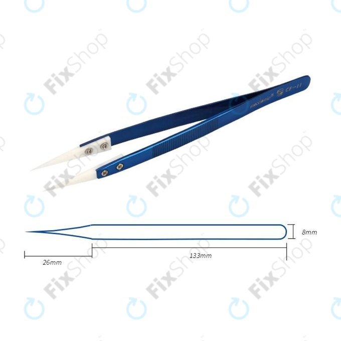 Mechanic CF-11 - Hitzebeständige Keramikpinzette mit scharfer Spitze