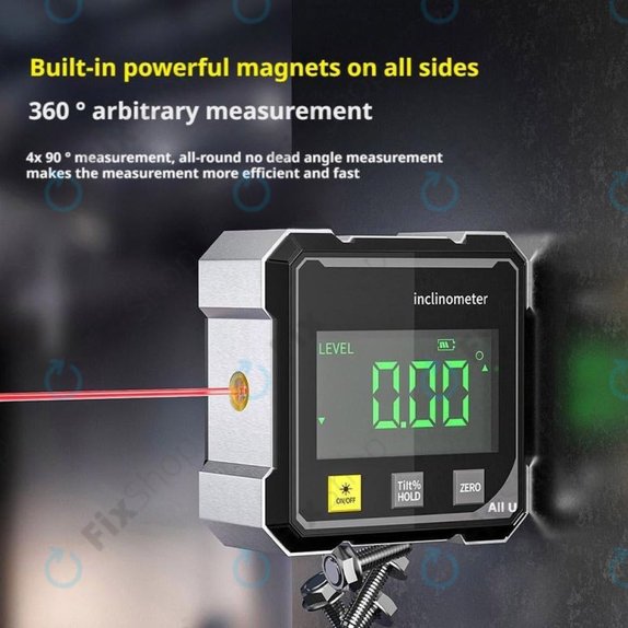 Digitaler Winkelmesser mit Magnet und Laser