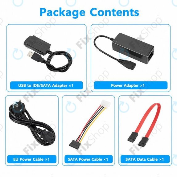 USB 2.0 auf IDE / SATA Adapter für 2,5" und 3,5" HDD/SSD, mit EU-Netzteil