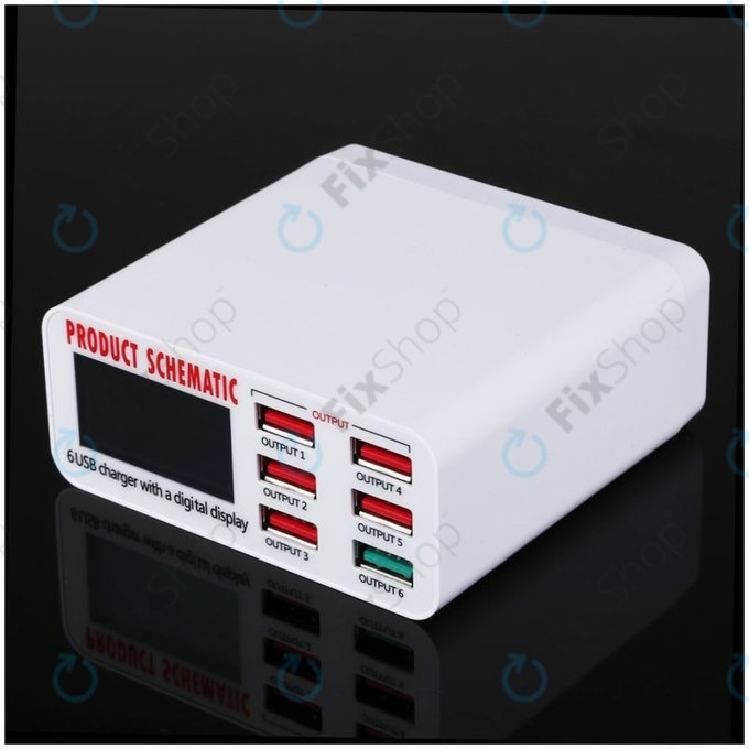 Product Schematic 896 - USB-Ladestation (1x USB 3.0 + 5x USB 2.0)