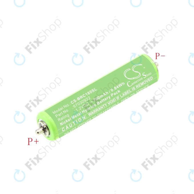 Akku batterie für Braun 1000, 180, 2000, 3000, 4735, 5411, Cruzer1, Cruzer Z20, 700mAh, Ni-MH, 1.2V, 67030922, HQ