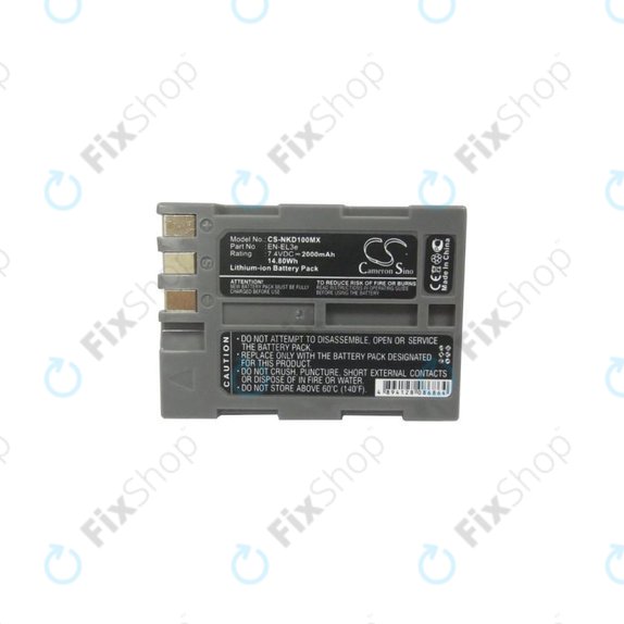 Nikon D50, D70, D80, D90, D100, D200, D300, D700, D900 - Akku Batterie EN-EL3e Li-Ion 2000mAh HQ