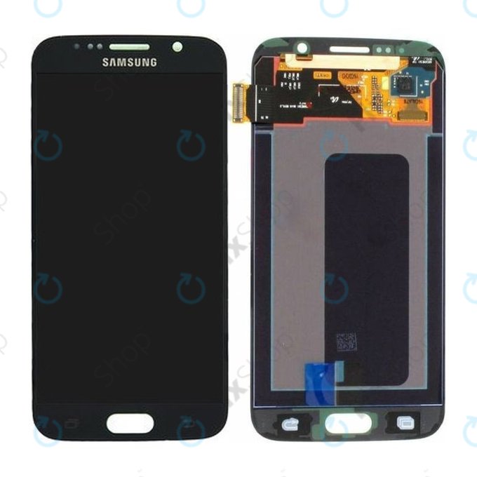 Samsung Galaxy S6 G920F - LCD Display + Touchscreen Front Glas (Black Sapphire) - GH97-17260A Genuine Service Pack