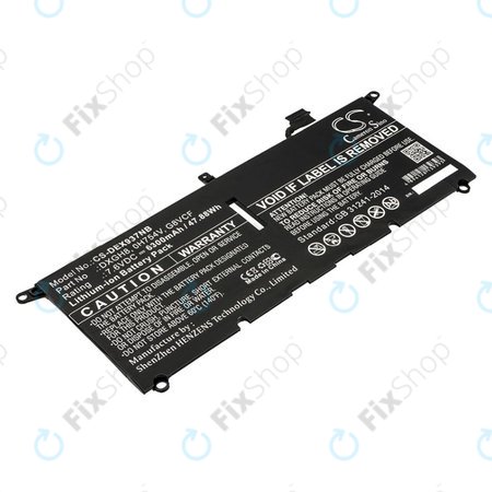 Akku batterie für Dell XPS 13 9370, 6300mAh, Li-Ion, 7.6V, DXGH8, HQ
