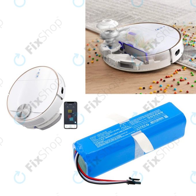Akku batterie für 360 S6 Pro, S9, X90, X95, Eufy Robovac L70 Hybrid, 6700mAh, Li-Ion, 14.4V, INR18650M26-4S2P, HQ