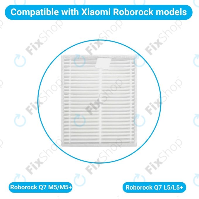 Staubfilter, 2 Stk. für Xiaomi Roborock Q7 M5, Q7 M5+, Q7 L5, Q7 L5+