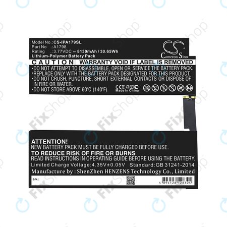 Apple iPad Pro 10.5 (2017) - Akku Batterie A1798 8130mAh HQ