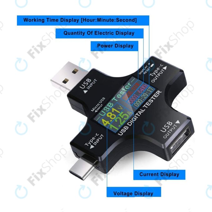 Eversame 2in1 - USB-Tester und Multimeter (USB-C und USB 3.0)