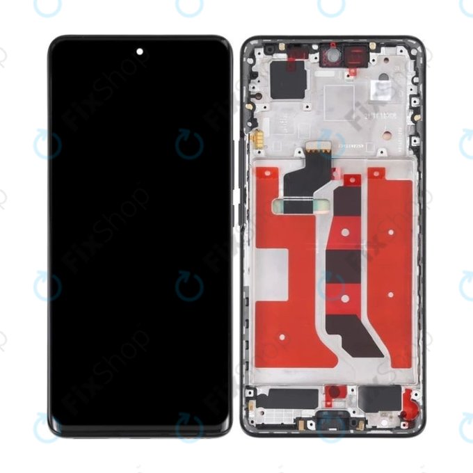 Honor 50 - LCD Display + Touchscreen Front Glas + Rahmen (Midnight Black) OLED