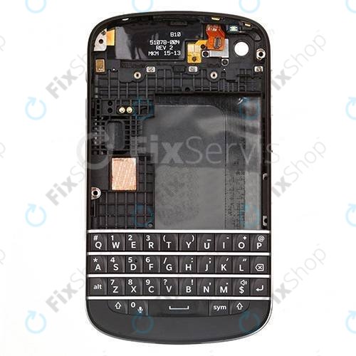 Blackberry Q10 - LCD Display + Touchscreen Front Glas + Rahmen (White) TFT