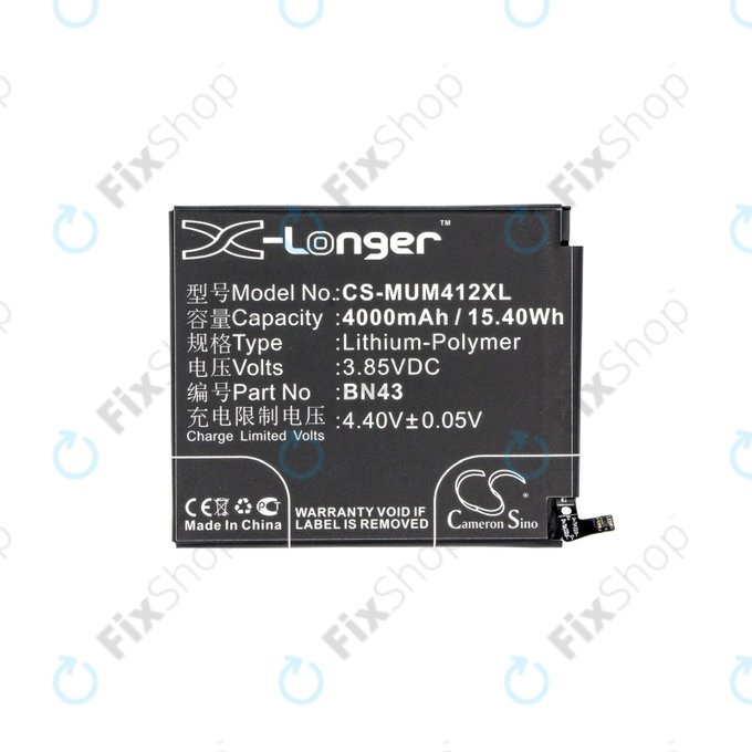Xiaomi Redmi Note 4X - Akku Batterie BN43 4000mAh HQ