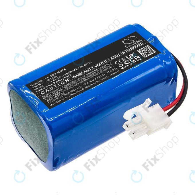 Akku batterie für Concept VR2000, Zaco A4s, A6, A8s, A9s, 2600mAh, Li-Ion, 14.8V, 501929, HQ