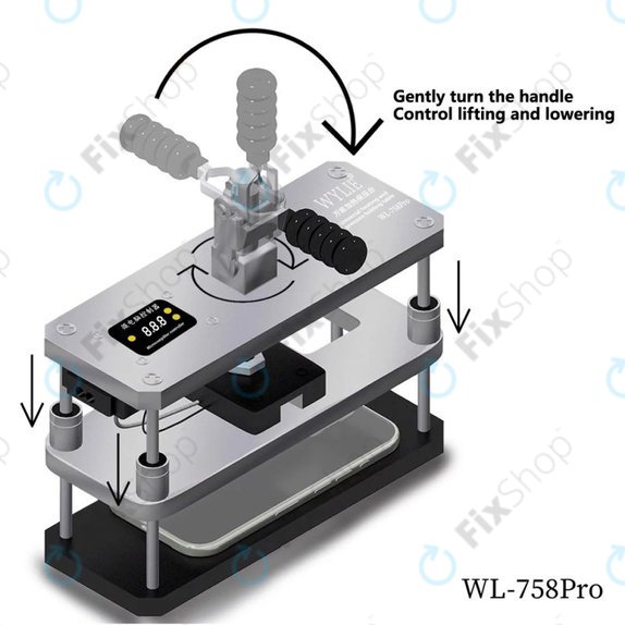 Wylie WL-758 Pro - Beheizte Presse für Display- und Rückabdeckungsreparaturen, 220V, EU
