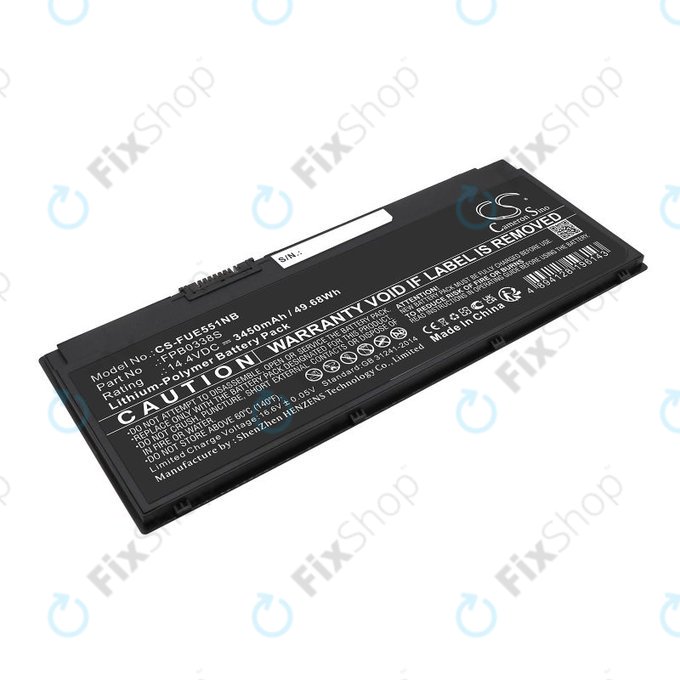 Akku batterie für Fujitsu Lifebook E4411, E448, E458, 3450mAh, Li-Pol, 14.4V, FPB0338S, HQ