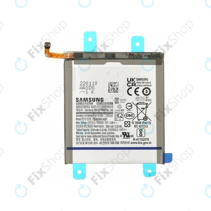 Samsung Galaxy S22 S901B - Akku Batterie EB-BS901ABY 3700mAh - GH82-27494A Genuine Service Pack