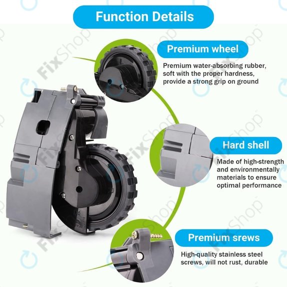 iRobot Roomba 500, 600, 700, 800, 900-series - Rad mit Motor (Links)