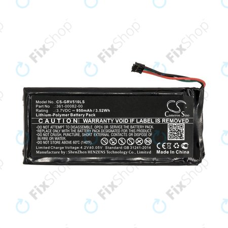 Akku batterie für Garmin Varia TL, RTL510, Varia RTL501, 950mAh, Li-Pol, 3.7V, 361-00082-00, HQ