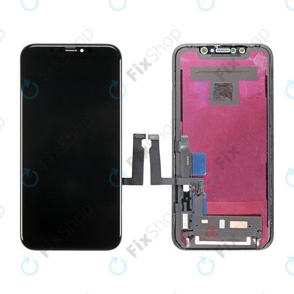 Display In-Cell für iPhone XR, Touchscreen-Glas mit Rahmen, FixPremium