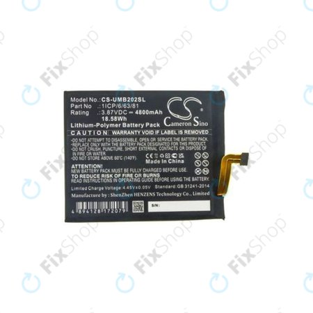 Umidigi Bison, Plus - Akku Batterie 1ICP/6/63/81 4800mAh HQ