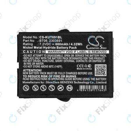 Akku batterie für Ikusi TM60, 61, 62, 600mAh, Ni-MH, 7.2V, BT06, HQ