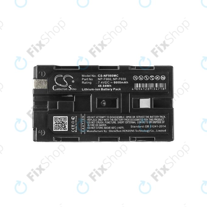 Sony CCD, CVX, DCR, DSR, GV, HDR, HVL, HVR, MPK, MVC, PBD, PLM-series - Akku Batterie NP-F930 / F950 / F960 / F970 / F975 Li-Ion 6600mAh HQ