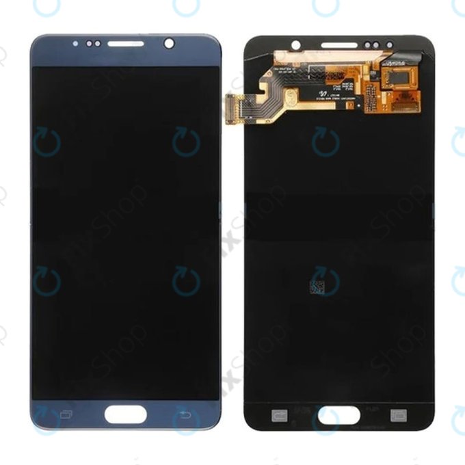 Samsung Galaxy Note 5 N920F - LCD Display + Touchscreen Front Glas OLED (Blau)