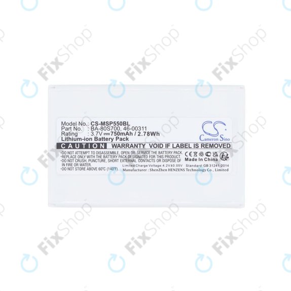 Akku batterie für Cipherlab 8300-L, Metrologic MK5502, 750mAh, Li-Ion, 3.7V, BA-80S700, HQ