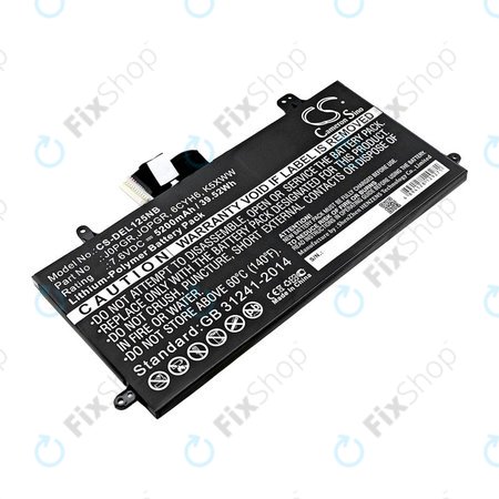Batterie für Dell Latitude 5290, Latitude 12 5285, 5200mAh, Li-Pol, 7.6V, J0PGR, HQ