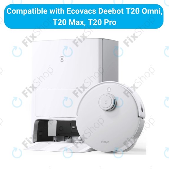 Ersatzteilset für Ecovacs T20, T20 Max, T20 Pro (2x Hauptbürste, 4x Filter, 4x Seitenbürste – weiß, 8x Wischtuch, 4x Staubbeutel)