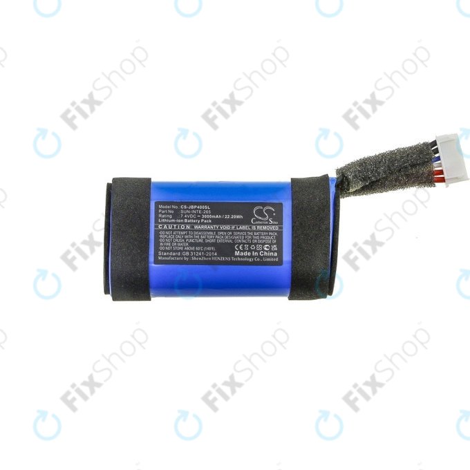 Batterie für JBL PartyBox On-The-Go, 3000mAh, Li-Ion, 7.4V, SUN-INTE-265, HQ
