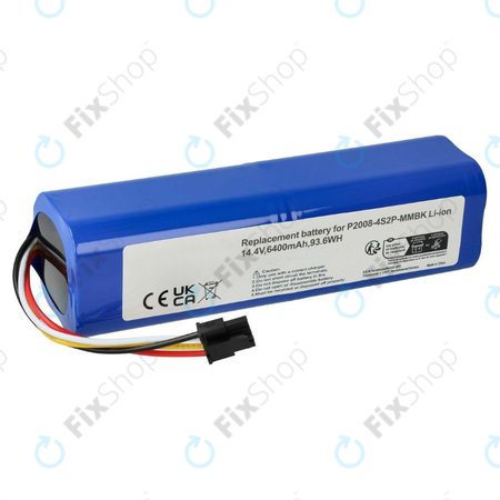 Xiaomi Dreame L10s Pro, Ultra, L20 Ultra, Mi Robot Vacuum Mop 2 Ultra, Roidmi EVE Max - Akku Batterie P2008-4S2P-MMBK Li-Ion 14.4V 6400mAh