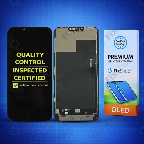 Display Hard OLED für iPhone 13 Pro Max, Touchscreen-Glas mit Rahmen, FixPremium
