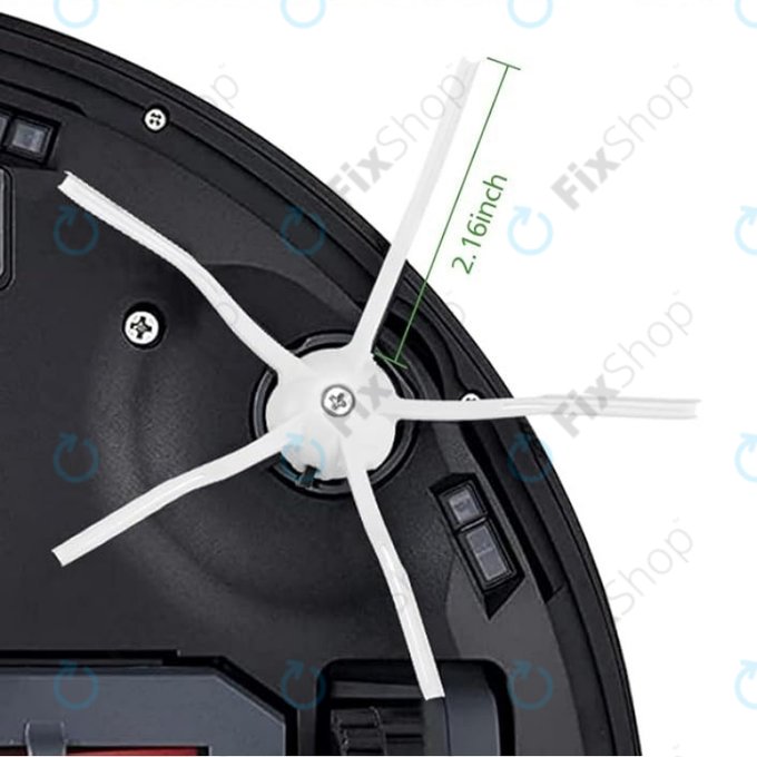 Ersatzteilset für Xiaomi Roborock Q7+, Q7 Max, Q7 Max+ (2x Hauptbürste, 4x Filter, 4x Seitenbürste – weiß, 4x Wischtuch, 4x Staubbeutel)