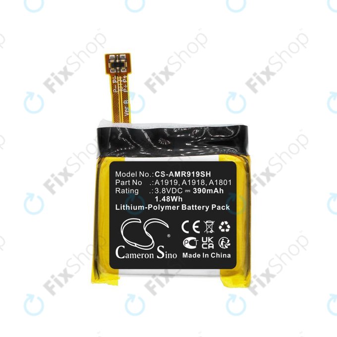 Akku batterie für Amazfit T-Rex, 390mAh, Li-Pol, 3.8V, A1919, HQ